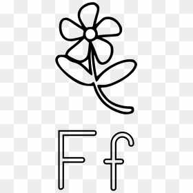 F Is For Flower Clip Arts - Big And Small Letter F, HD Png Download - small flowers png