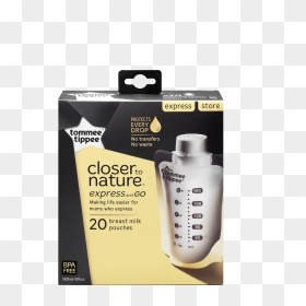 Tommee Tippee Express And Go Milk Pouch, HD Png Download - milk drop png