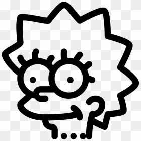 Lisa Simpson Icon Free Download And Vector Png Simpsons - Bart Simpson Clipart Black And White, Transparent Png - lisa simpson png