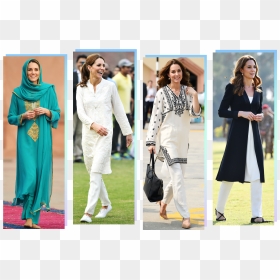 Image May Contain Clothing Apparel Sleeve Human Person - Kate Middleton Pakistan Tour, HD Png Download - archer queen png