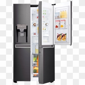 Lg 247 Side By Side, HD Png Download - lg refrigerator png