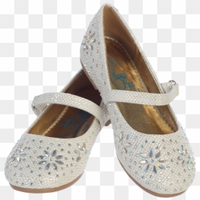 Ivory Glitter Girls Dress Shoes With Iridescent Beading - Girls Dress Shoes Fall, HD Png Download - formal shoes png