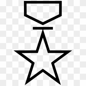 Award Honor Medal - Star Images In Clipart Black And White, HD Png Download - medal of honor png