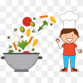 Classes For Children In - Kids Cooking Healthy Clipart, HD Png Download - chef cooking clipart png
