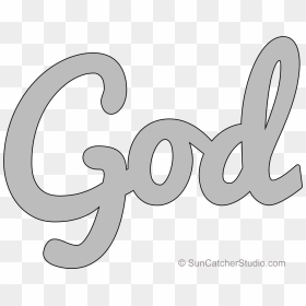 God Pattern Template Stencil Printable Clip Art Design - God Word Template, HD Png Download - art design png