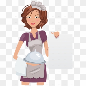Menu Clipart Chef Menu, Menu Chef Menu Transparent - Woman Chef Vector Png, Png Download - chef cooking clipart png