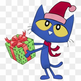 Pete The Cat With Christmas Present - Dan Povenmire And Jeff Swampy Marsh Drawing, HD Png Download - cartoon clipart png