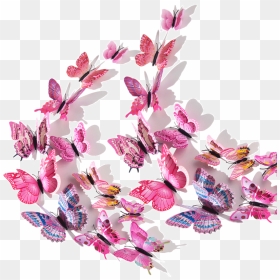 Creative Simulation Butterfly Wall Stickers 3d Three - Wall Decal, HD Png Download - 3d butterfly png