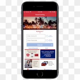 Bank Of America App Login Page - Boa Mobile App Login, HD Png Download - user login png transparent