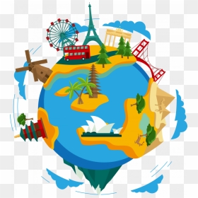 Travel Around The World Png Clipart , Png Download - Travel The World Clipart, Transparent Png - travel png images