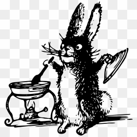 A Cooking Rabbit Clip Arts - Rabbit Cooking Illustration, HD Png Download - chef cooking clipart png
