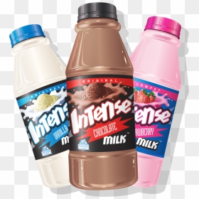 Vanilla, Chocolate, And Strawberry Intense Milk - Chocolate Strawberry Vanilla Milk, HD Png Download - milk drop png