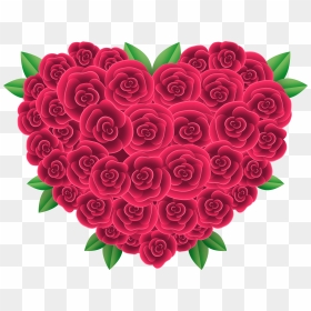 Rose Heart Flower Clipart Clipart Freeuse Library Floral - Heart Flowers Png, Transparent Png - gulab png