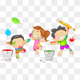 Photography Children Cartoon Holi Stock Free Download - Happy Holi Gif 2020, HD Png Download - cartoon png hd