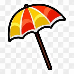 Club Penguin Rewritten Wiki - Cartoon Beach Umbrella Drawing, HD Png Download - umbrella png images