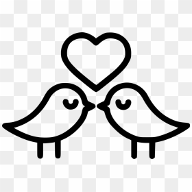 Romantic Valentine Day Heart Birds - Free Clip Art Valentines Day Heart Svg, HD Png Download - love birds png images