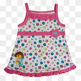 Baby Dora Explorer Adorable Infant Dress & Bloomers - Pattern, HD Png Download - baby dress png