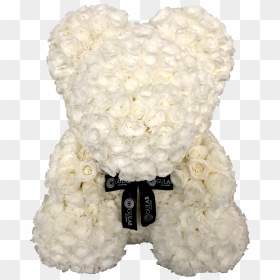 12 Inches Tall Preserved Luxe White Rose Bear - Rose Bear Transparent Png, Png Download - gulab png