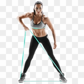 Fitness Woman Png - Full Body Resistance Band Workout, Transparent Png - fitness clipart png