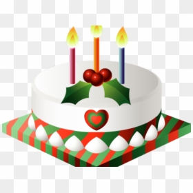 Christmas Cake Free Clipart - Transparent Background Christmas Cake Clipart, HD Png Download - christmas cake png