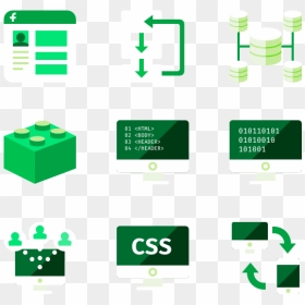 Icono De Mundo Color Verde Png, Transparent Png - coding icon png