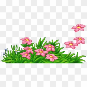 Transparent Grass Clipart - Flowers With Grass Clip Art, HD Png Download - gress png
