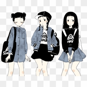 Outfits Drawing Casual - Casual Anime Outfits Female, HD Png Download - anime girl png tumblr