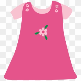 Baby Girl Pink Dress - Kids Dress Clip Art, HD Png Download - baby dress png