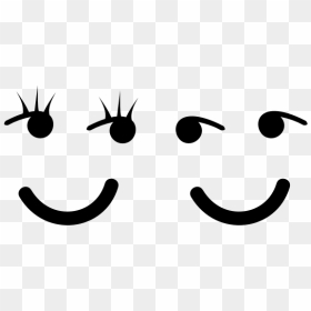 Female And Male Smileys Image - Smiley Face Png Svg, Transparent Png - thinking smiley png