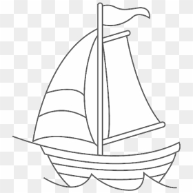 Yacht White Transparent & Png Clipart Free Download - Sailboat Drawing For Kids, Png Download - yacht clipart png