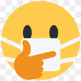 Mask Emoji Png Free Pic - Thinking Emoji With Mask, Transparent Png - thinking smiley png