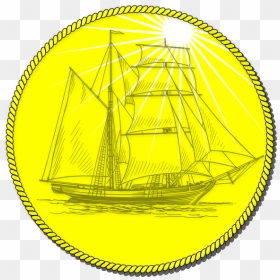 Golden Coin Png Clip Arts - Sailboat Drawing, Transparent Png - golden coin png