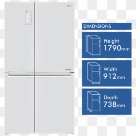 Haier 514l French Door, HD Png Download - lg refrigerator png
