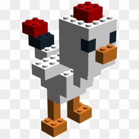 Club Minecraft Chicken Coded Using Bricklayer - Illustration, HD Png Download - minecraft chicken png