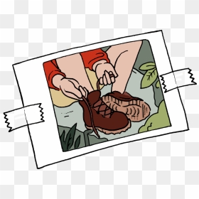 Peerdom Polaroid Hiking Shoes - Cartoon, HD Png Download - polariod png