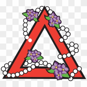 Violet Clipart Delta Sigma Theta - Delta Pyramid With Pearls, HD Png Download - delta sigma theta png