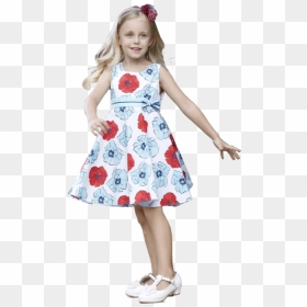 Girl Dress - Girl, HD Png Download - baby dress png