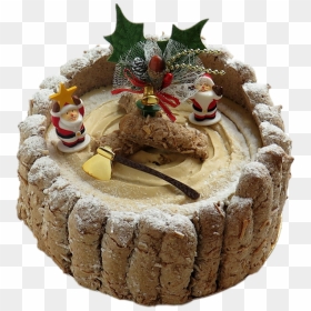 Gâteau De Noël Png, Tube - Christmas Charlotte Cake, Transparent Png - christmas cake png