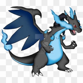 Mega Charizard X Drawing By Darkcrownleaf98 - Pokemon Drawing Of Mega Charizard X, HD Png Download - pokemon fire red png