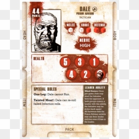 Walking Dead All Out War Card, HD Png Download - dale like png
