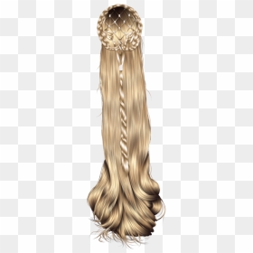 Princess Long Hair Style, HD Png Download - peluca png