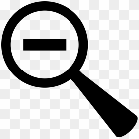 Zoom Out Magnifier Symbol With Minus Sign Inside - Magnifying Glass Exclamation Icon, HD Png Download - zoom logo png