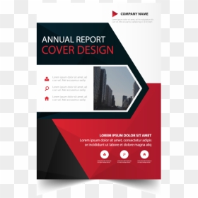 Red Triangle Annual Report - Vector Design Brochure En Png, Transparent Png - flyer png