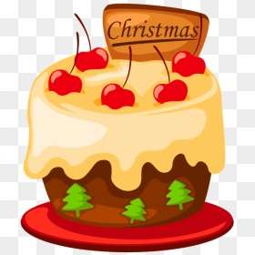 Cupcakes, Food Clips, Clipart, Album, Sweet, Desserts, - Merry Christmas Cake Drawing, HD Png Download - christmas cake png