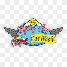 Flying Ace Car Wash, HD Png Download - flying car png