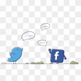 Cartoon, HD Png Download - twitter facebook png