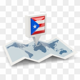 Square Pin With Map - Malaysia Flags Round Icon, HD Png Download - puerto rico map png