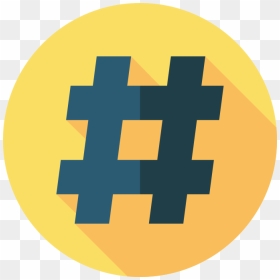 Top Hashtags Instagram Twitter Youtube - Hashtag Flat Icon Png, Transparent Png - twitter facebook png