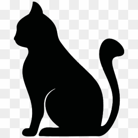 Cat Clip Art - Cat Black Outline, HD Png Download - simple png