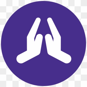 Prayer Circle Purple - Frases Sobre O Louvor, HD Png Download - prayer icon png